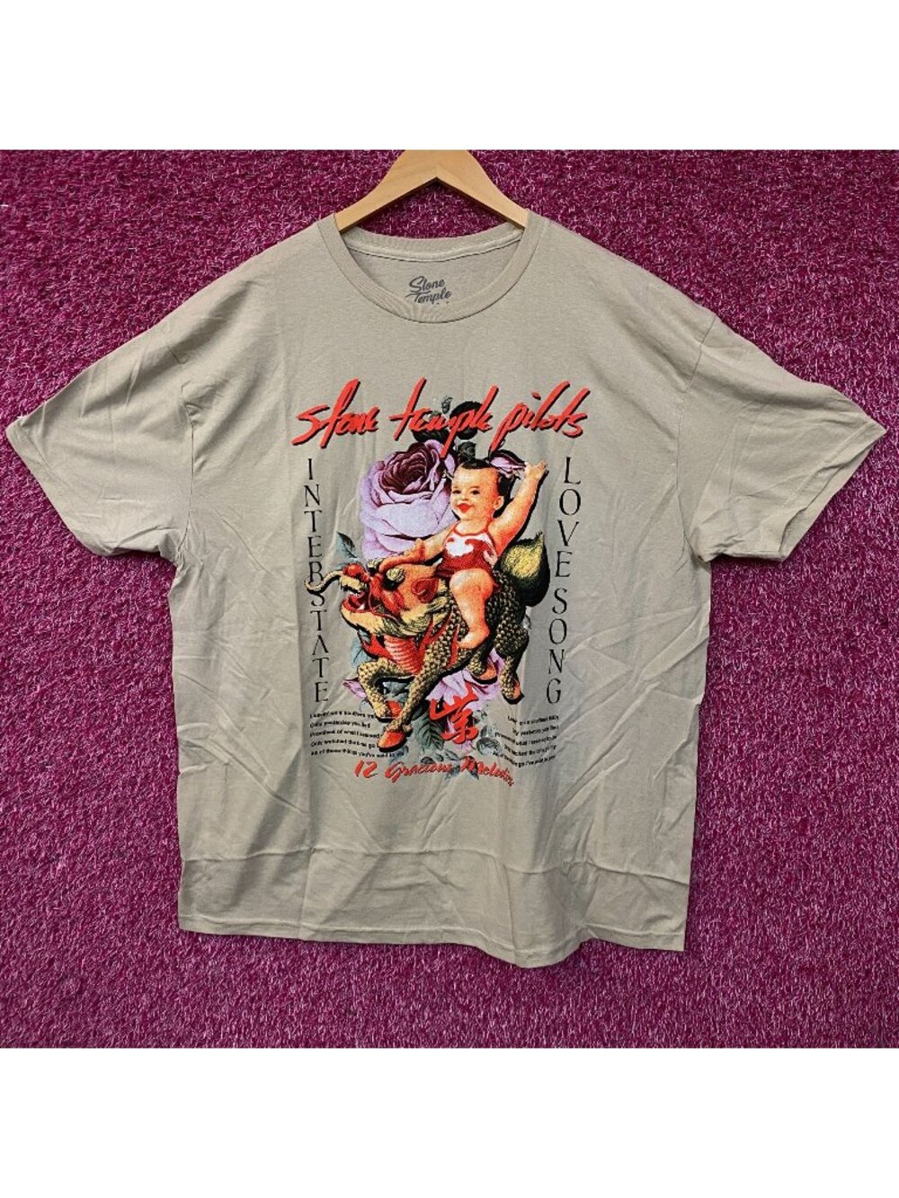 Stone Temple Pilots Interstate Love Song Purple Album Cover Art T-Shirt 2XL
